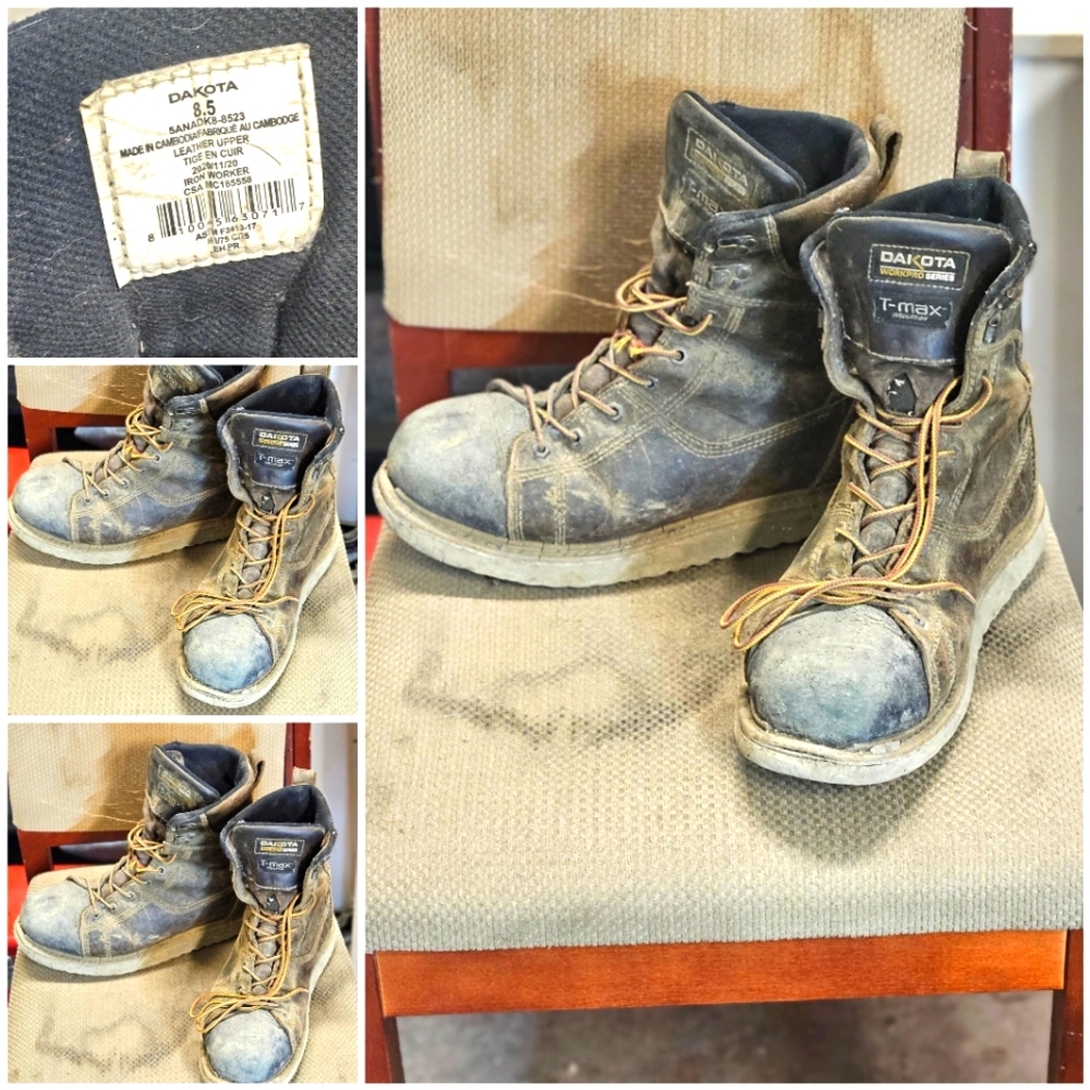 Steel Toe Work Boots 8.5